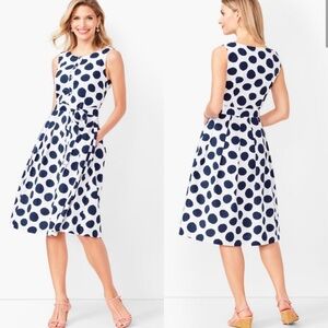 Talbots Polka Dot Sleeveless Dress NWOT